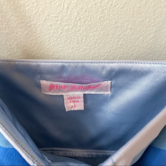 Betsey Johnson Four Shades of Blue Chiffon Mini Dress | Size 2 - Picture 11 of 14